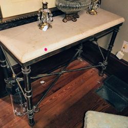 Sofa Table Travetin Stone Top