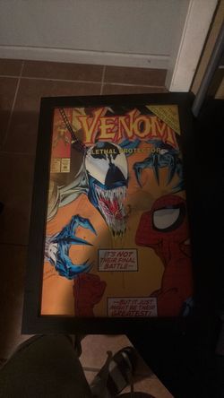 Venom Lethal Protector Framed Comic Cover Art