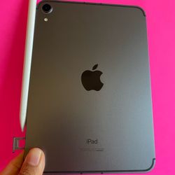 Apple Ipad Mini 6th Generation (2021/ 8.3” Liquid Retina ) 64GB WiFi + cellular (5G Unlocked) with pen, case & Accessories (256GB $569) 