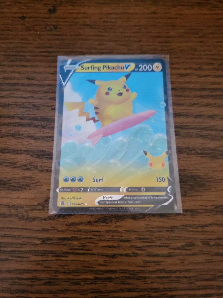 Pokémon Celebrations Surfing Pikachu V