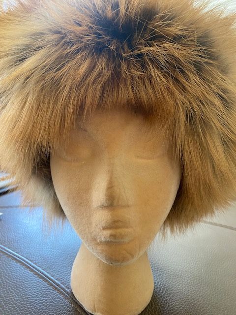 Authentic Vintage Real Red Fox Trapper Hat