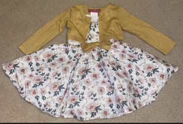 Toddler Girl Fancy Floral Yellow Dress 2T From Gerat Kids Boutique 