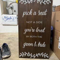 Wedding sign