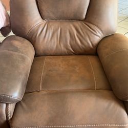 Brown Leather Recliner Chair