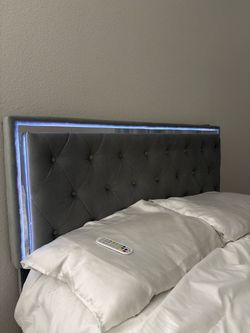 LED grey bed frame + mattress (if needed)