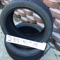 235.  40 ZR 18 2tires