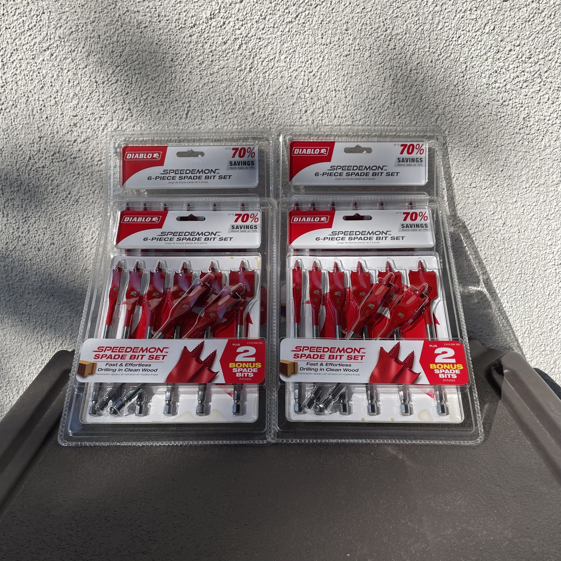 DIABLO (8-Piece) 6-Piece SPEEDemon High Speed Steel Spade Bit Set with 2-Bonus Bits