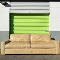 Restoration Hardware Maxwell Down Filled Leather Sofa Couch