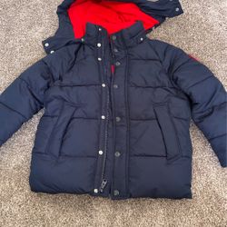 Gap Puffer Jacket With Detachable Hood