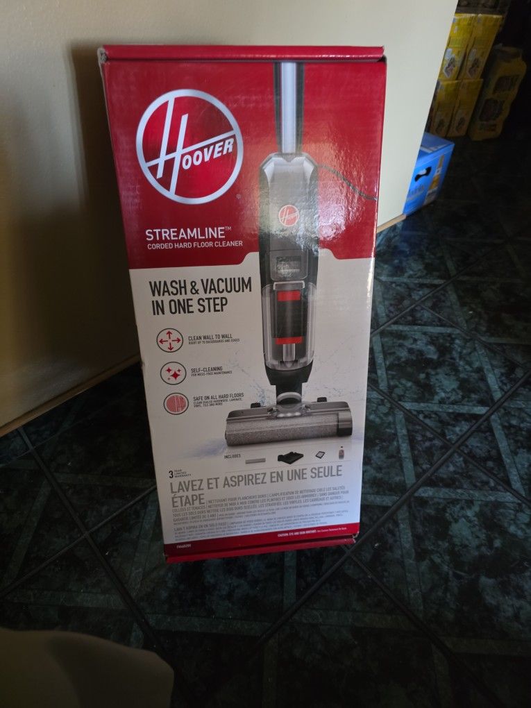 HOOVER
Streamline Corded Wet/Dry Hard Floor Cleaner and Vacuum Cleaner with Self Cleaning System for Sealed Hard Floors, Black