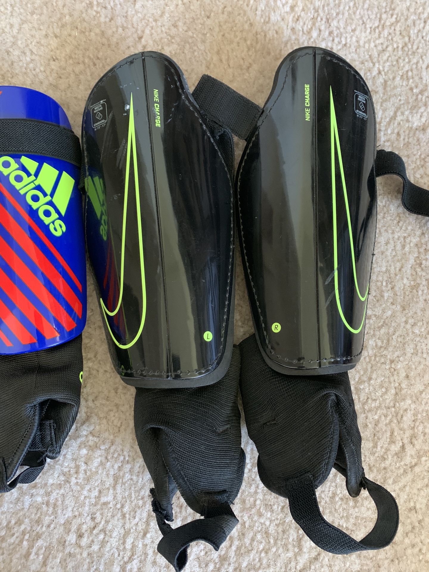 3 Pair of Shin Guards - Size Med & LG