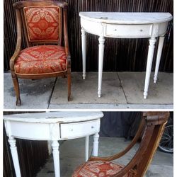 Antique Victorian Chair with Vanity  Table