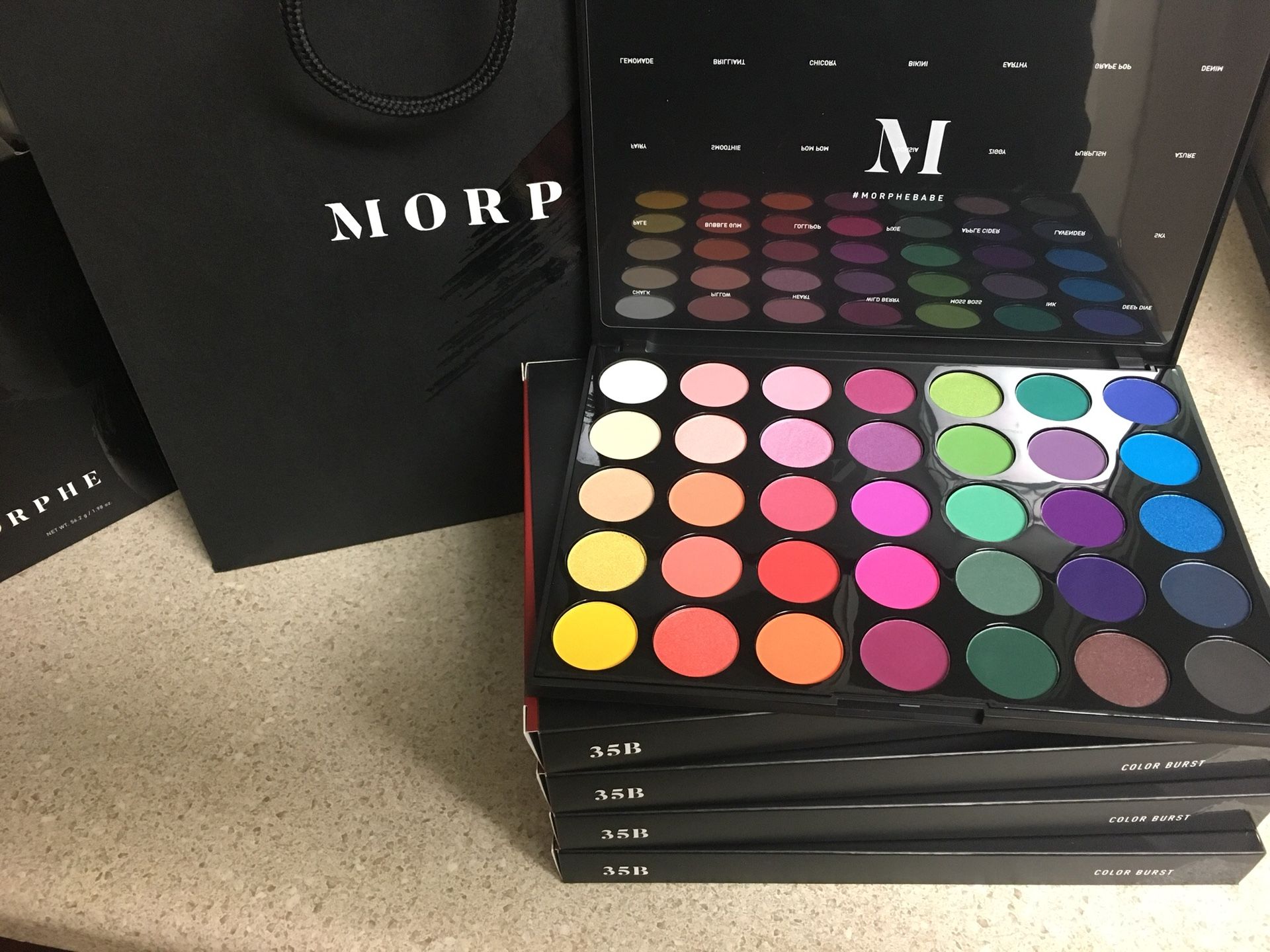 Morphe 35B COLOR BURST EYESHADOW PALETTE **NEW, 100% AUTHENTIC, DISCONTINUED**