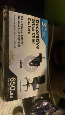 Decorative office chair casters