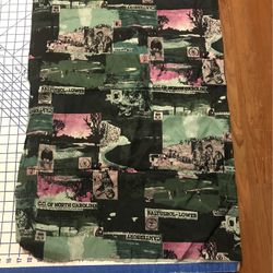 Vintage Golf Course Name Motif Fabric