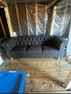 World Market tufted couch