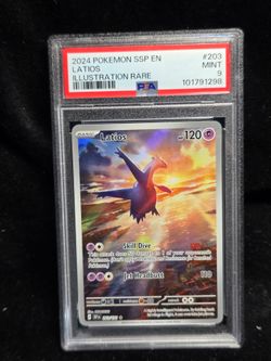 2024 POKEMON SSP EN-SURGING SPARKS ILLUSTRATION RARE #203 LATIOS PSA 9