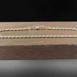 7 Inch Sterling Silver Ordinary Braided Chain Bracelet