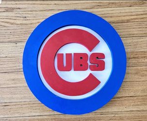 Chicago Cubs 3D Wall Hanging! (15" Round)