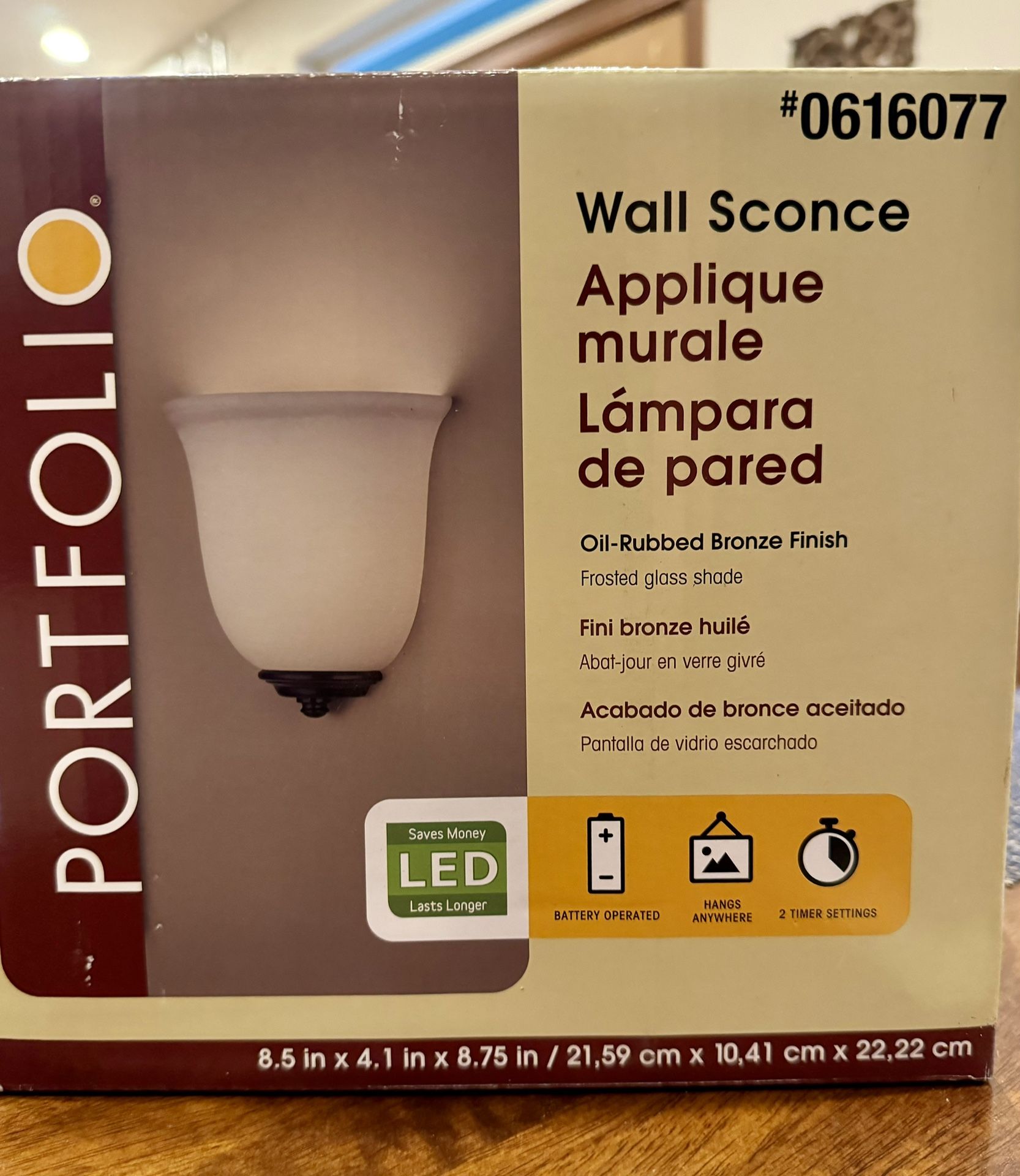NIB Wireless Wall Sconce LED Light