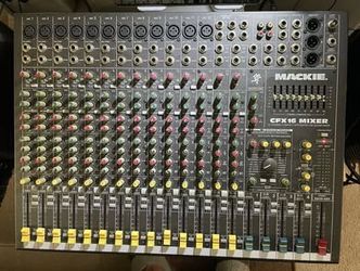 Mackie CFX16 16Ch Compact None Powered Analog Mixer + Digital Effect On Board In Exellent Condition 