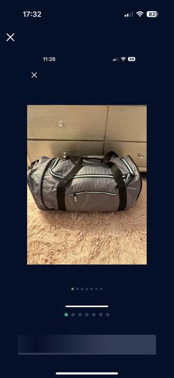 Gray Duffel Bag With Wheels