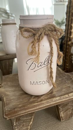 Light Pink Mason Jar