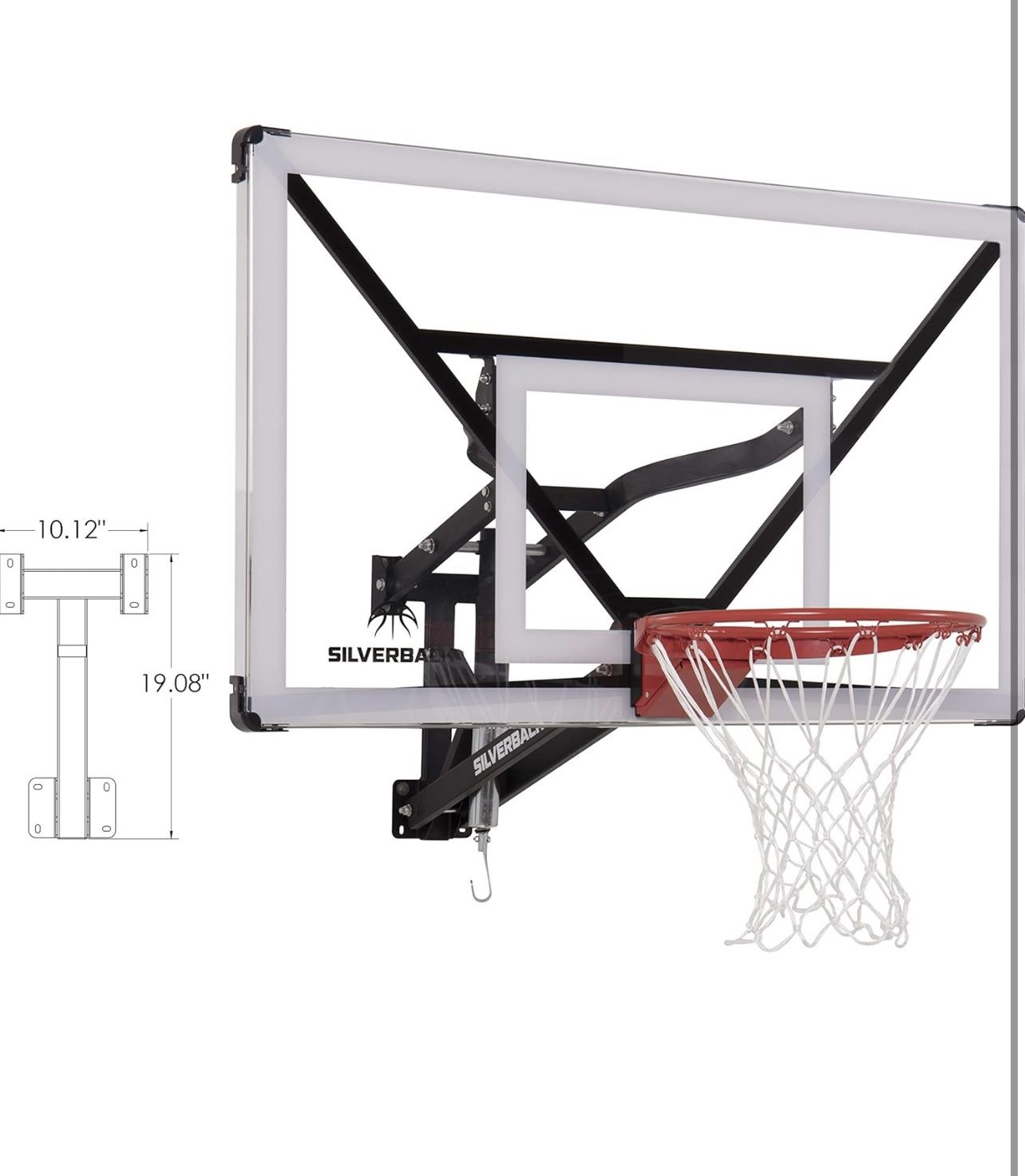 Silverback NXT 54 inch Wall Mounted Adjustable Basketball Hoop, *Please READ*