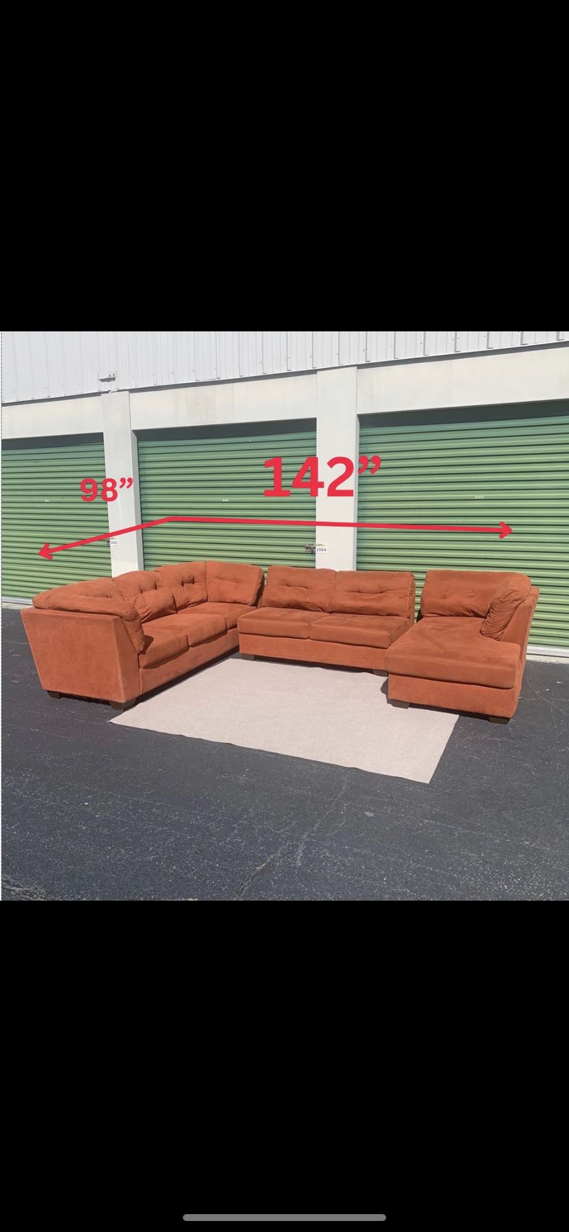 Red Sectional Large Couch Set Local Delivery π π¨