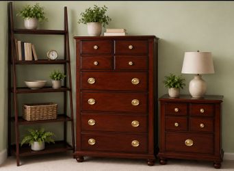 Nice set of chest dresser with big drawers, night stand & shelves in goodcondition,all drawers working well,dovetail drawers,driveway pickup.
Cash, ca