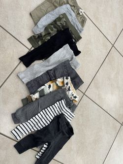 10 Baby Boy Pants (3-6m) +3 Shorts