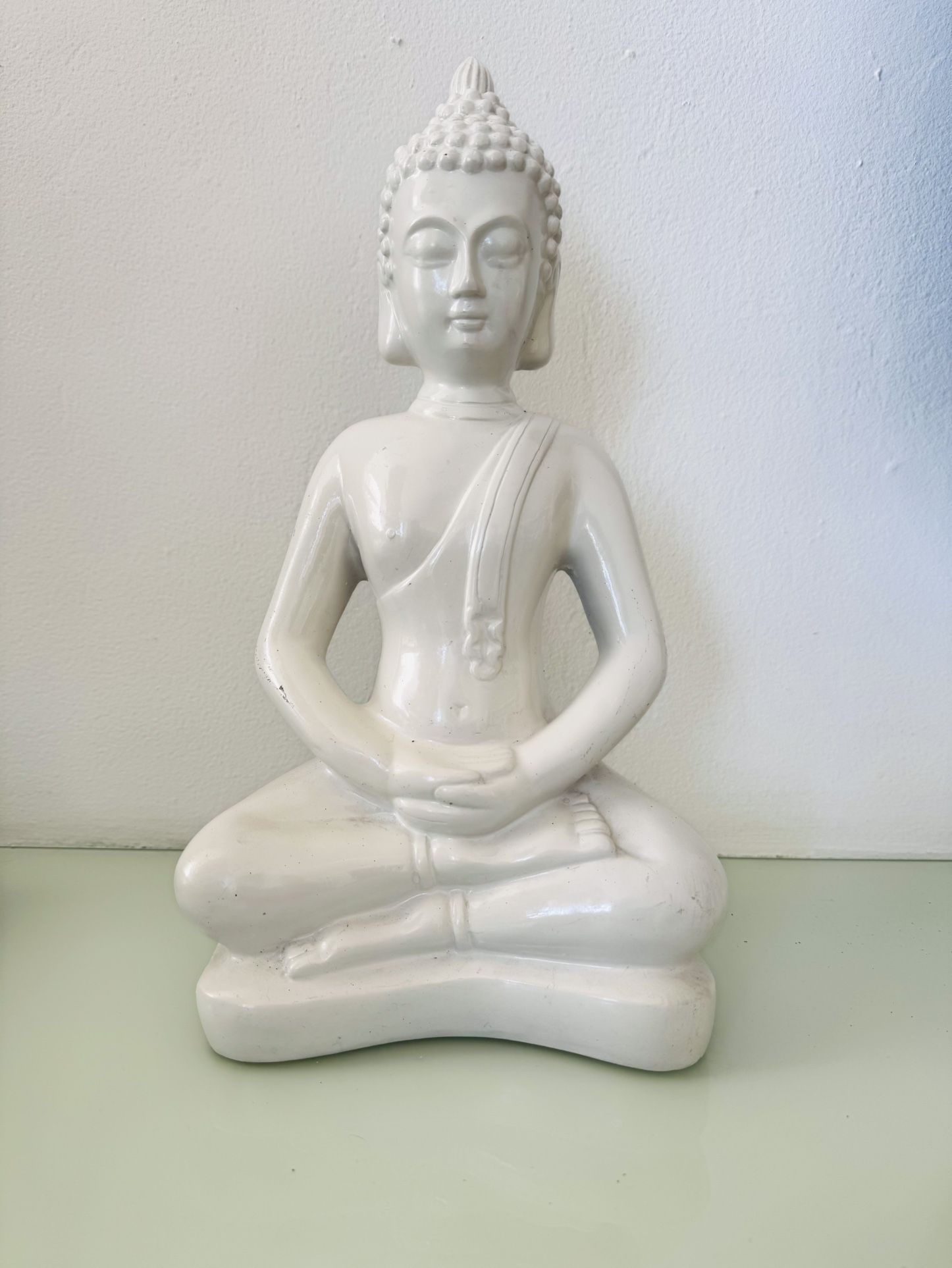 White Resin Buddha Statue