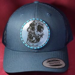 Trucker Cap with Leather Engraved Patch