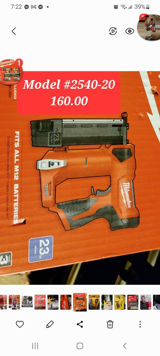 Milwaukee PIN NAILER 