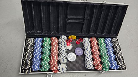 500-Piece Poker Chip Set in Aluminum Carrying Case