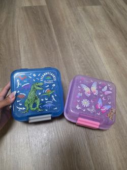 Kids square lunch box bundle