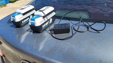 Hart 40v 4ah Batteries W/Chargers
