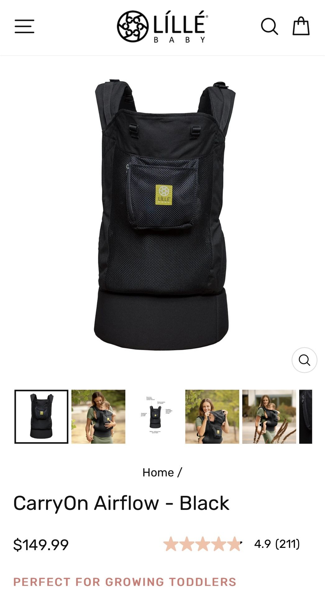 LILLE Baby Airflow Carrier