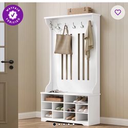 Chalemet Hall Tree/Entryway Coat & Shoe Rack