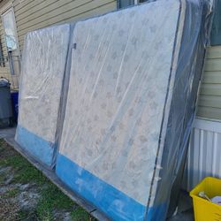 NEW QUEEN PILLOW TOP MATTRESS AND BOX SPRING -- Also Available In All Sizes.