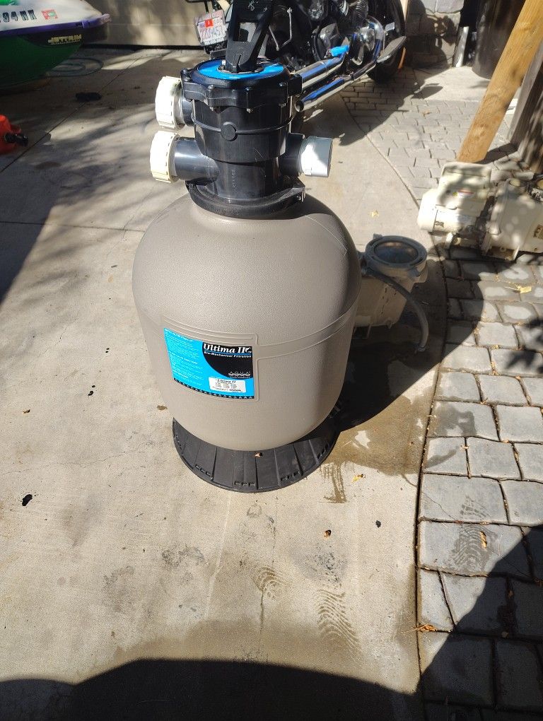 Sand Filter And Two Horsepower Whisper Flow Pump