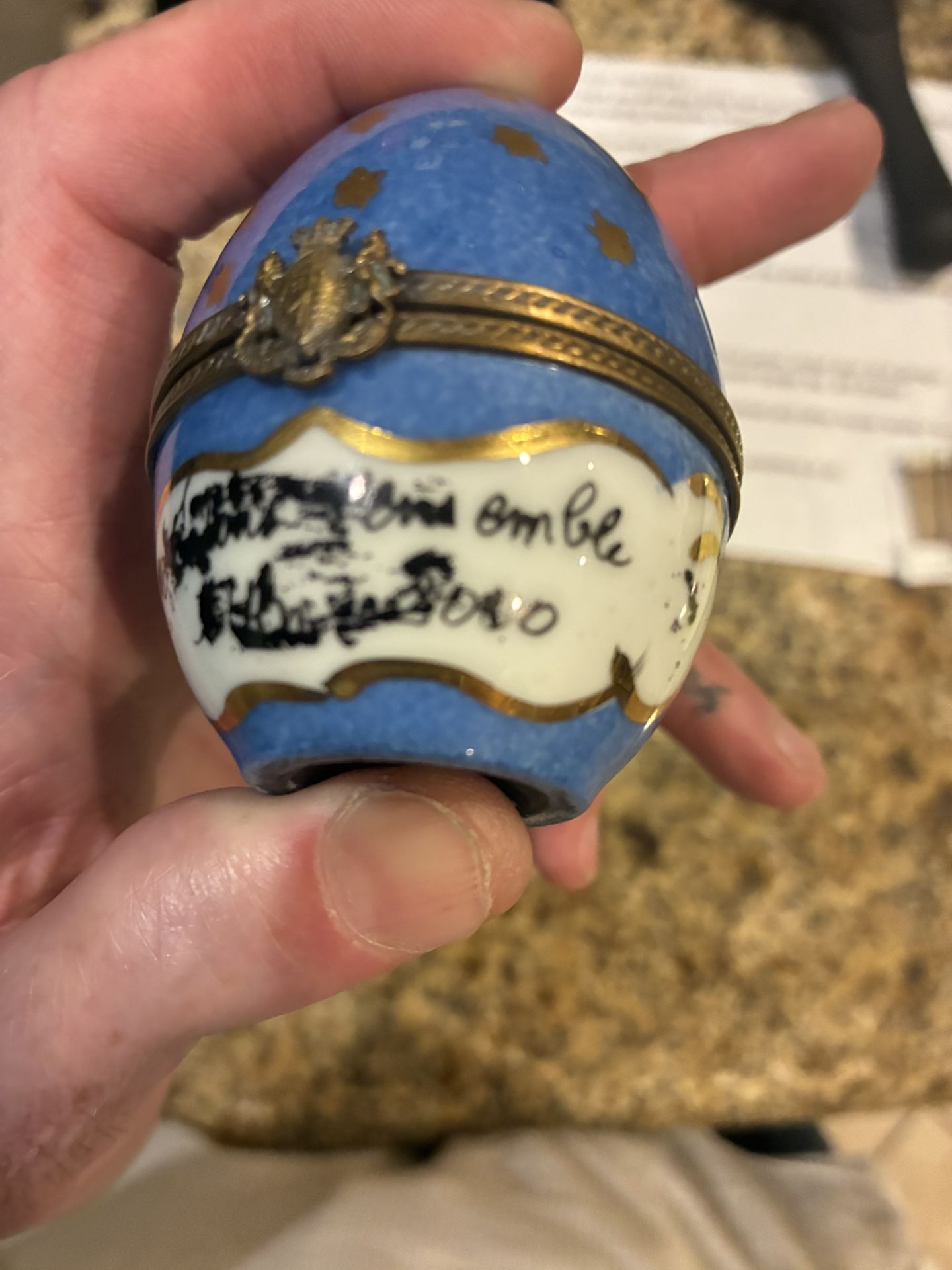 Faberge Egg Porcelain Very Nice