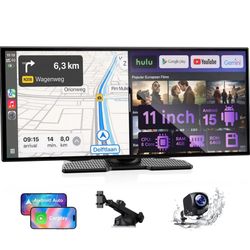Brand New Unopened   LAMTTO 11’’ CarPlay Screen with Google-play Download APPs & Gemini AI, 8-Core Lag-Free, Wireless Car Play Android Auto, Vivid 60F