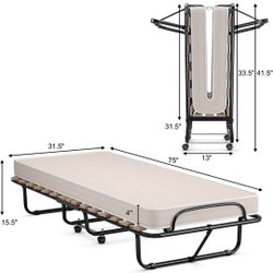 Folding Bed With Mattress 