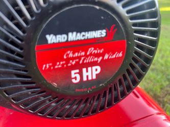 Yard Machines 5HP Chain Drive Tiller