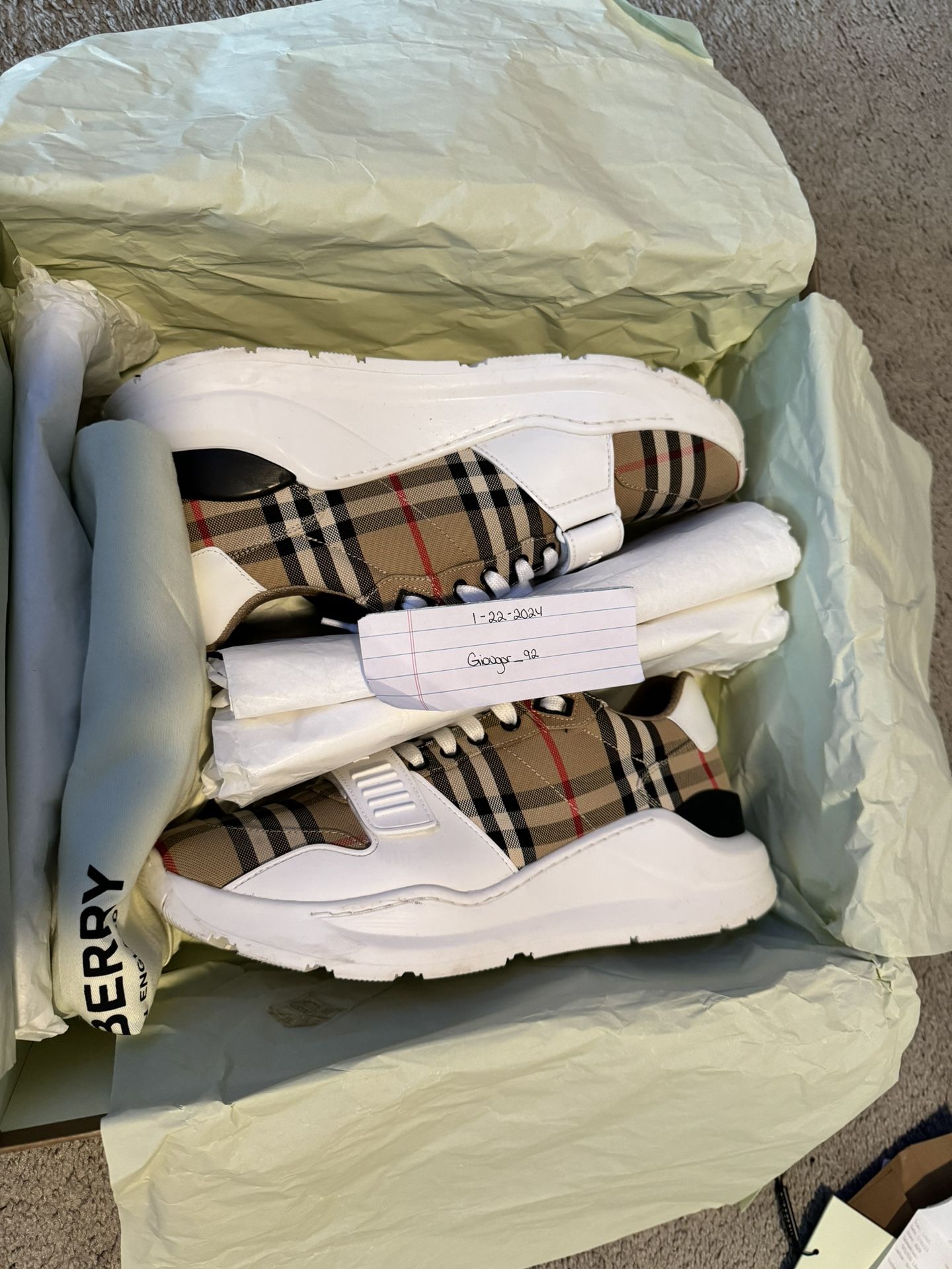 Burberry Sneakers Mens Size 43 EU