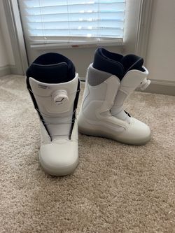 Snowboarding boots and helmet