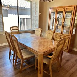 Vintage Dining Table /Chairs/China Cabinet