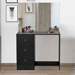 MODERN VANITY DESK BLACK NEW