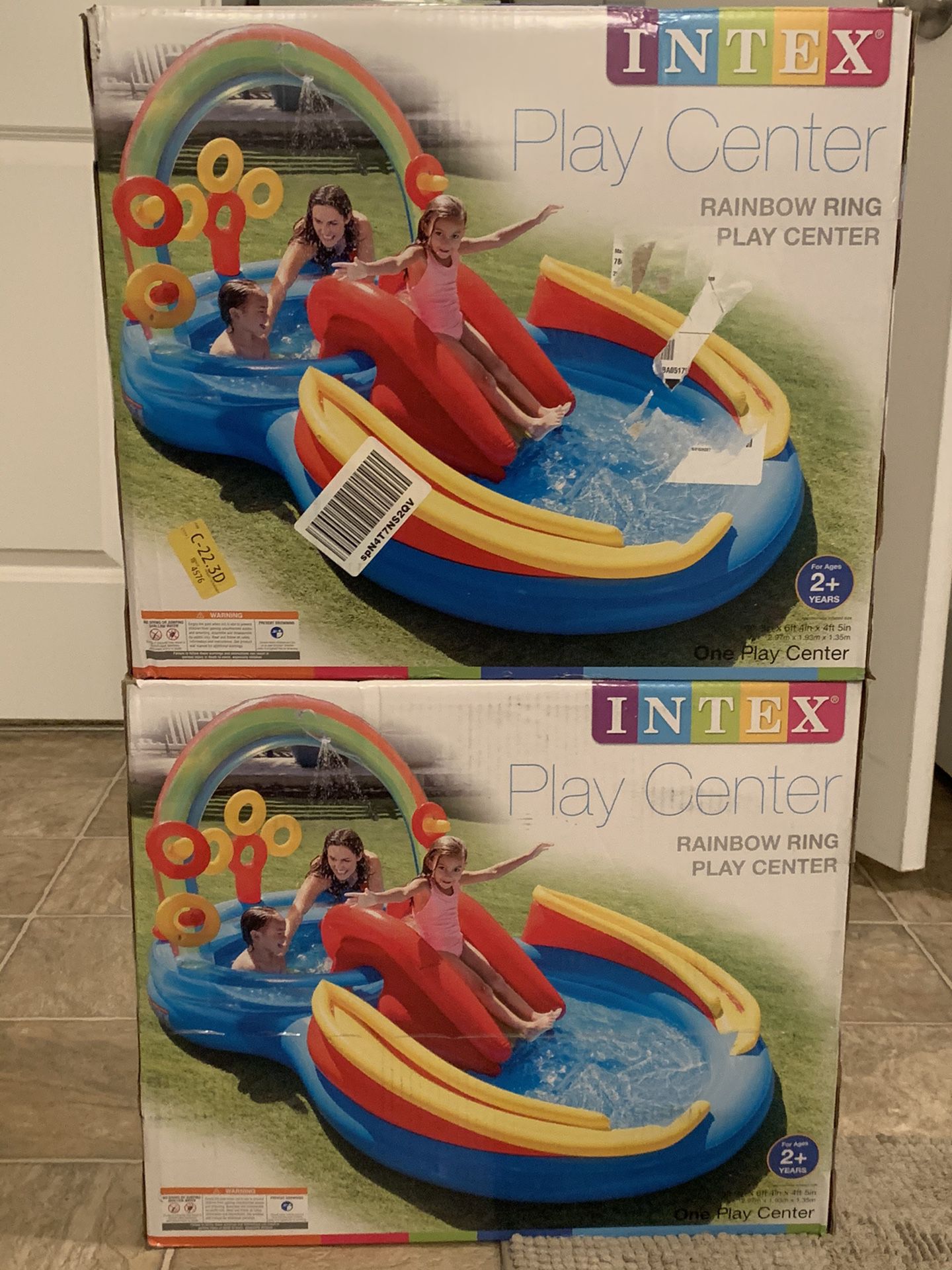 Intex Rainbow Ring Inflatable Play Center Pool 117" X 76" X 53" for Ages 2+ *NEW